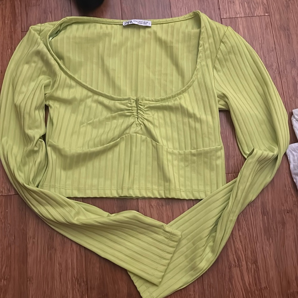 Green Zara clubbing shirt
